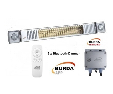 Terrassenstrahler Set Licht & W?rme & Dimmer